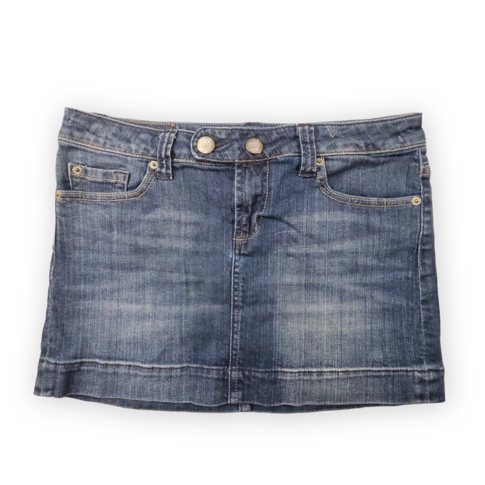 American Eagle Denim Mini Skirt Womens 6 Blue Mini Casual Mall Y2K Preppy Skater